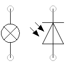 Photodiode with lamp