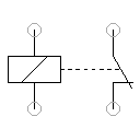 Relay with break contact