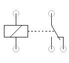 Relay with changeover contact