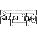 Diaphragm accumulator with shutoff block