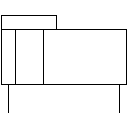Linear drive, pneumatic, with shape-fitting adaptor