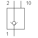 Pilot to close check valve