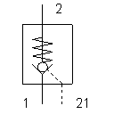 Spring loaded pilot-operated check valve
